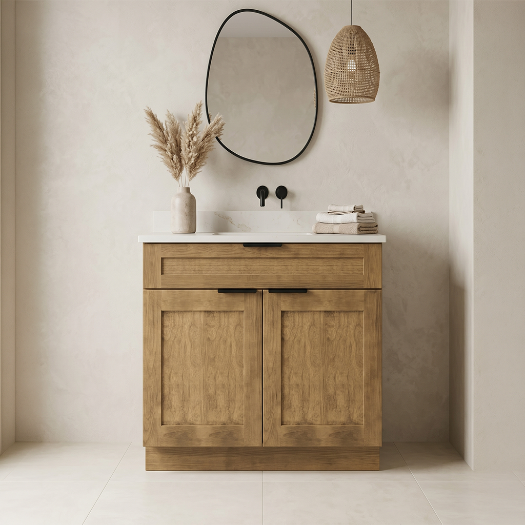 RTA Woodland Shaker 30" Freestanding Bathroom Vanity Sink Base