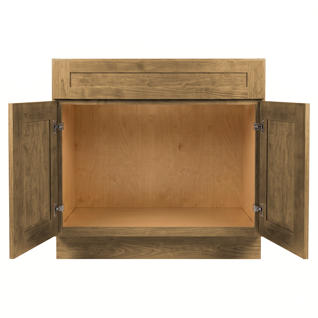 RTA Woodland Shaker 36" Freestanding Bathroom Vanity Sink Base