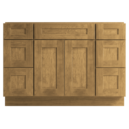 RTA Woodland Shaker 48" Freestanding Bathroom Vanity 6-Drawer Combo Base
