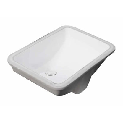 Madeline undermount bathroom sink in ceramic, rectangular