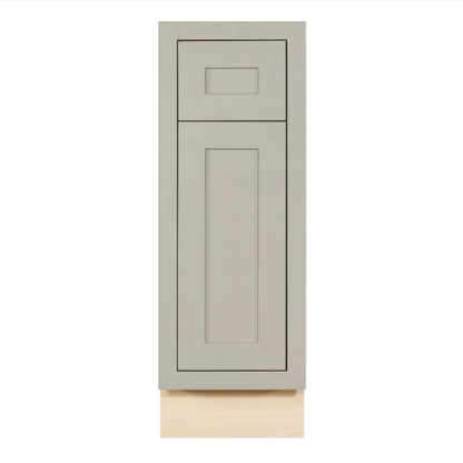 RTA 12"W Kitchen Base Cabinet with One Door and One Drawer in Tuscan Grey Inset Shaker