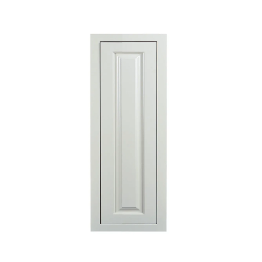 Wall cabinet with single door and two shelves at 12"W x 30"H in Vintage White
