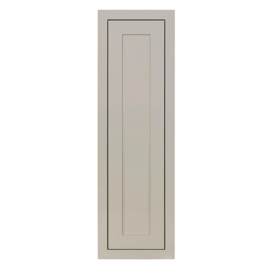 RTA 12"W x 39"H Kitchen Wall Cabinet with Single Door and Two Shelves in Tuscan Grey Inset Shaker