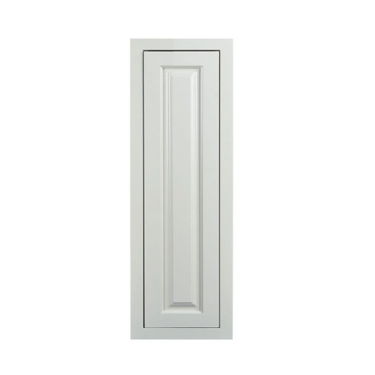 RTA 12"W x 39"H Kitchen Wall Cabinet with Single Door and Two Shelves in Vintage White Inset Raised Panel