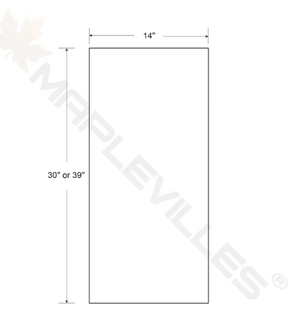 RTA 15"W x 39"H Kitchen Wall Cabinet with Single Door and Two Shelves in Tuscan Grey Inset Shaker