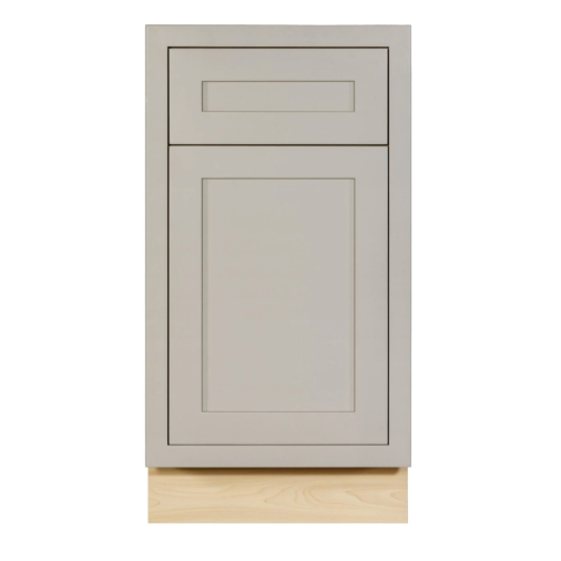 RTA 18"W Kitchen Base Cabinet with One Door and One Drawer in Tuscan Grey Inset Shaker