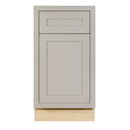 RTA 18"W Kitchen Base Cabinet with One Door and One Drawer in Tuscan Grey Inset Shaker