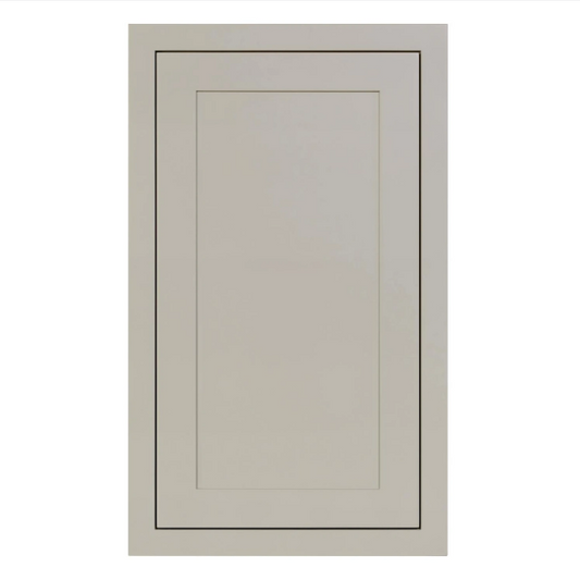 RTA 18"W x 30"H Kitchen Wall Cabinet with Single Door and Two Shelves in Tuscan Grey Inset Shaker