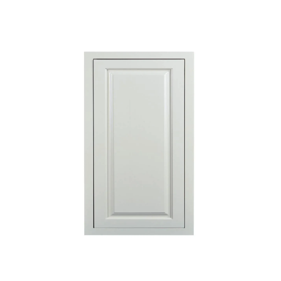 Wall cabinet with single door and two shelves at 18"W x 30"H in Vintage White