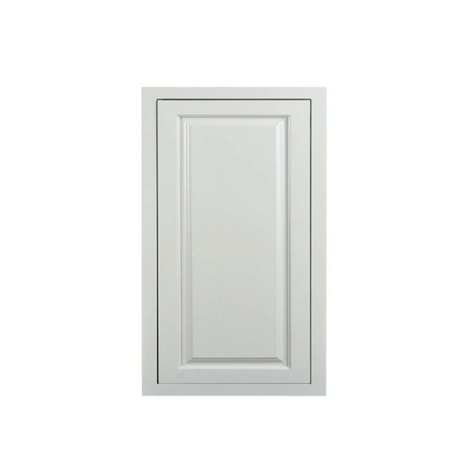 RTA 18"W x 30"H Kitchen Wall Cabinet with Single Door and Two Shelves in Vintage White Inset Raised Panel