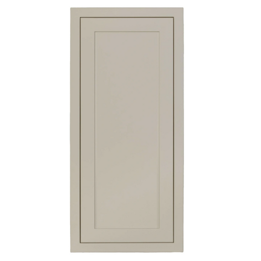 RTA 18"W x 39"H Kitchen Wall Cabinet with Single Door and Two Shelves in Tuscan Grey Inset Shaker