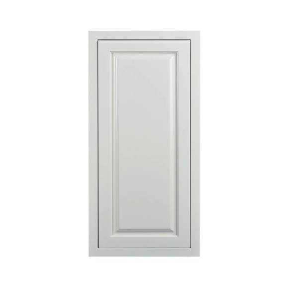 Vintage White finish on a 18"W x 39"H wall cabinet with single door and two shelves