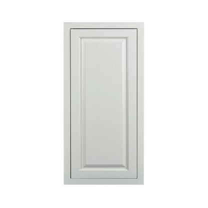 Vintage White finish on a 18"W x 39"H wall cabinet with single door and two shelves