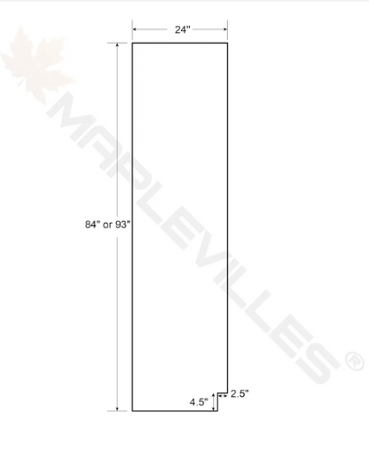 RTA 18"W x 84"H Kitchen Pantry Cabinet with Double Doors and Three Shelves in Snow White Inset Shaker