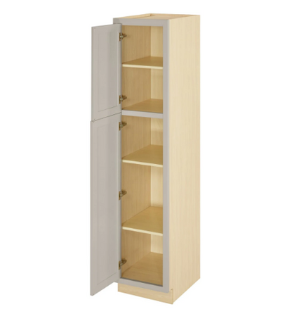 RTA 18"W x 84"H Kitchen Pantry Cabinet with Double Doors and Three Shelves in Tuscan Grey Inset Shaker