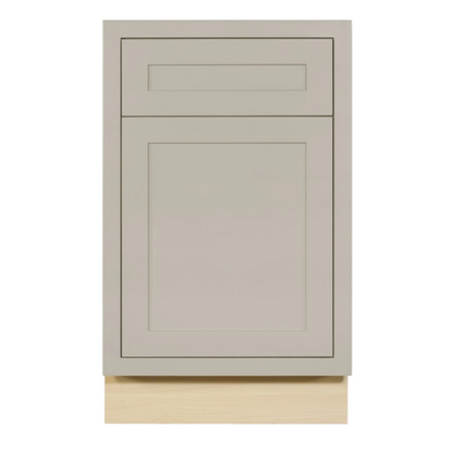 RTA 21"W Kitchen Base Cabinet with One Door and One Drawer in Tuscan Grey Inset Shaker