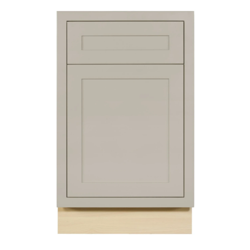 RTA 21"W Kitchen Base Cabinet with One Door and One Drawer in Tuscan Grey Inset Shaker