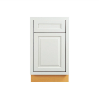 21"W base cabinet with one door and one drawer in a Vintage White finish