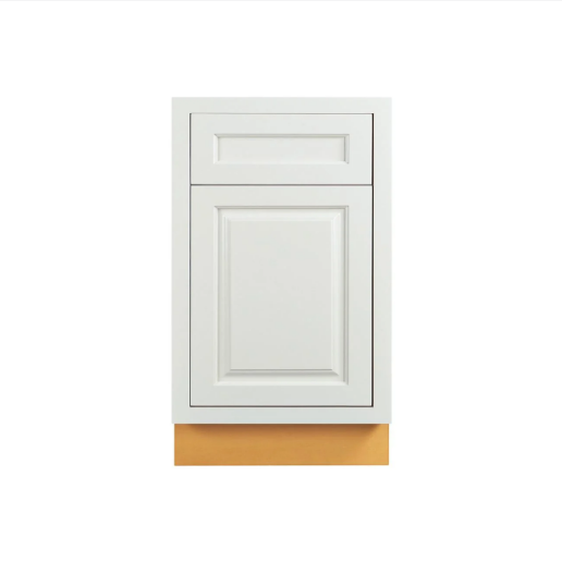 RTA 21"W Kitchen Base Cabinet with One Door and One Drawer in Vintage White Inset Raised Panel