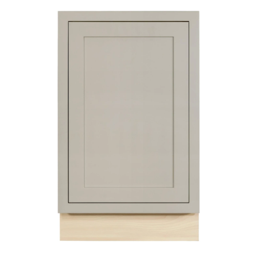 Tuscan Grey trash bin cabinet full height door, 21"W