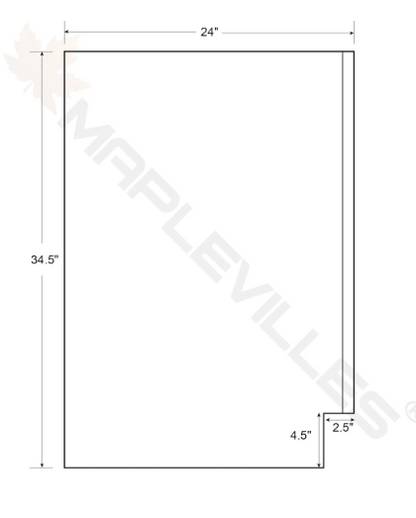 RTA 24"W Kitchen Three Drawer Base Cabinet in Vintage White Inset Raised Panel