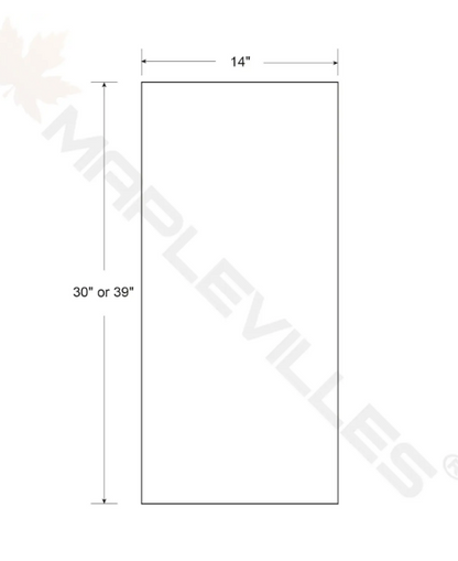 RTA 24"W x 39"H Kitchen Wall Cabinet with Double Doors and Two Shelves in Snow White Inset Shaker