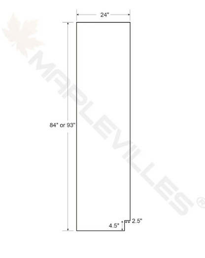 RTA 24"W x 93"H Kitchen Pantry Cabinet with Four Doors and Four Shelves in Snow White Inset Shaker