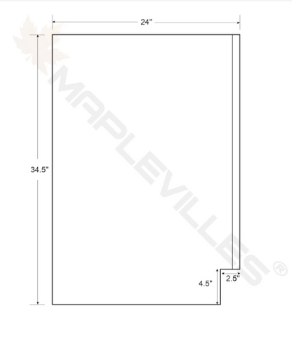 RTA 27"W Kitchen Base Cabinet with Double Doors and One Drawer in Snow White Inset Shaker