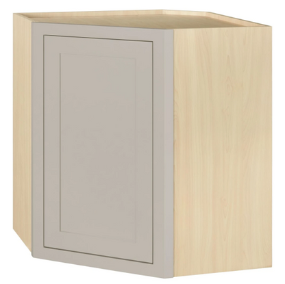 RTA 27"W x 30"H Kitchen Wall Diagonal Corner Cabinet with Single Door in Tuscan Grey Inset Shaker