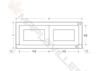 RTA 30"W x 12"H Kitchen Wall Appliance Cabinet with Double Doors in Tuscan Grey Inset Shaker