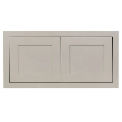 30"W x 15"H wall appliance cabinet with double doors in Tuscan Grey