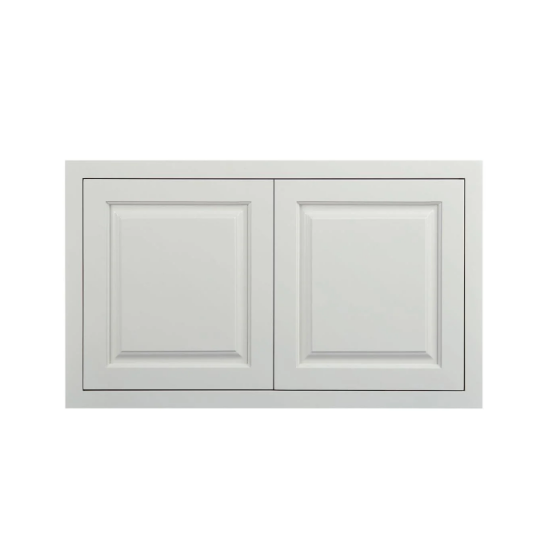 RTA 30"W x 15"H Kitchen Wall Appliance Cabinet with Double Doors in Vintage White Inset Raised Panel