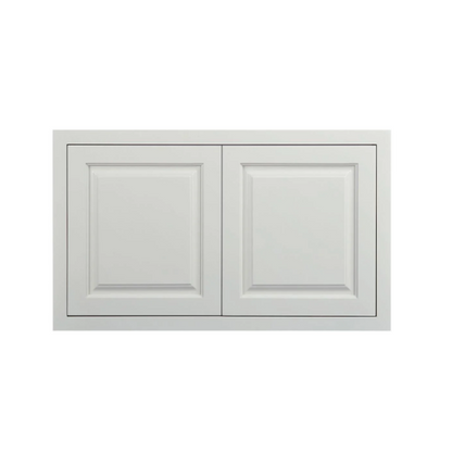 RTA 30"W x 15"H Kitchen Wall Appliance Cabinet with Double Doors in Vintage White Inset Raised Panel