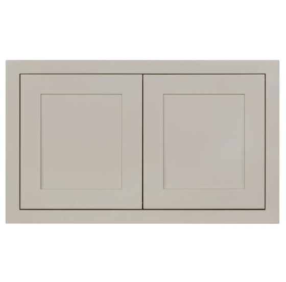 RTA 30"W x 18"H Kitchen Wall Appliance Cabinet with Double Doors in Tuscan Grey Inset Shaker