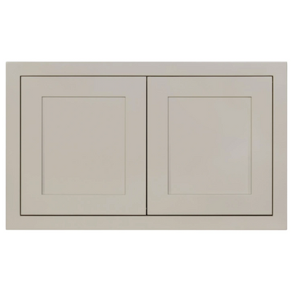 RTA 30"W x 18"H Kitchen Wall Appliance Cabinet with Double Doors in Tuscan Grey Inset Shaker
