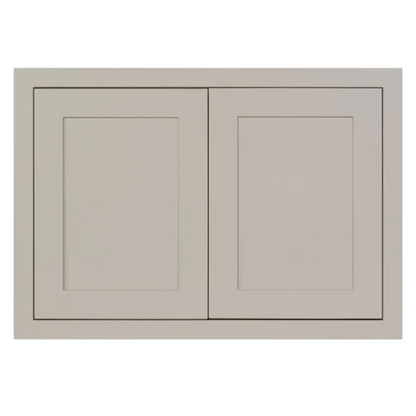 30"W x 21"H wall appliance cabinet with double doors finished in Tuscan Grey