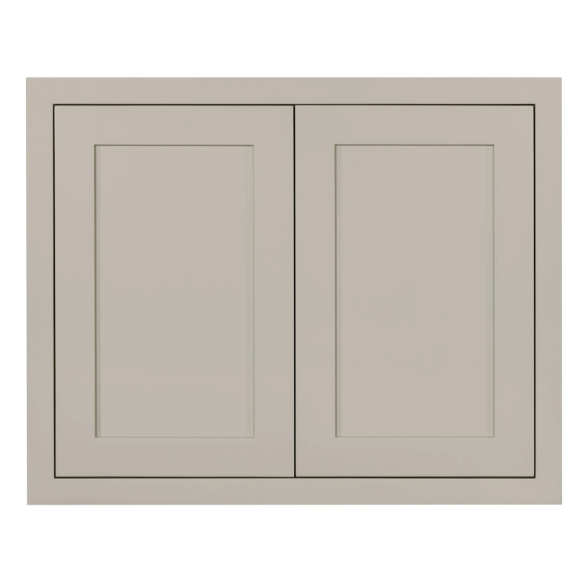 30"W x 24"H wall appliance cabinet with double doors in Tuscan Grey