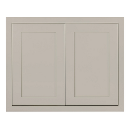 30"W x 24"H wall appliance cabinet with double doors in Tuscan Grey
