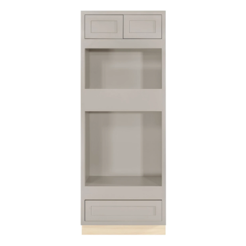 31"W x 84"H Tuscan Grey oven cabinet with double doors and one drawer