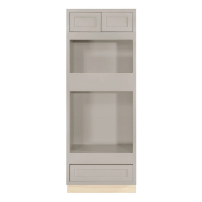 31"W x 84"H Tuscan Grey oven cabinet with double doors and one drawer