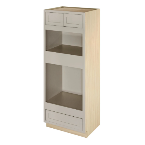 RTA 31"W x 84"H Kitchen Oven Cabinet with Double Doors and One Drawer in Tuscan Grey Inset Shaker