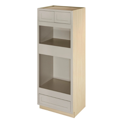 RTA 31"W x 84"H Kitchen Oven Cabinet with Double Doors and One Drawer in Tuscan Grey Inset Shaker