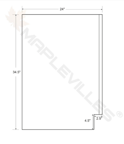 RTA 33"W Kitchen Four Drawer Base Cabinet in Tuscan Grey Inset Shaker