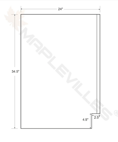 RTA 33"W Kitchen Sink Base Cabinet with Double Doors in Vintage White Inset Raised Panel