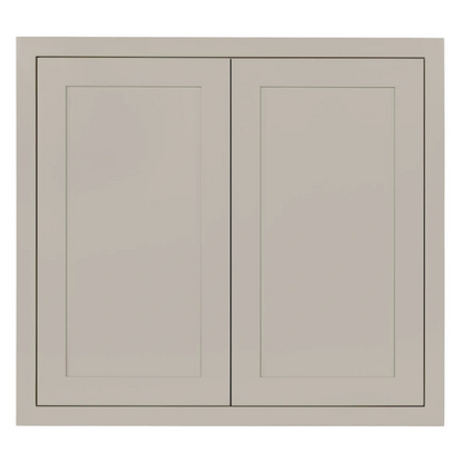 RTA 33"W x 30"H Kitchen Wall Cabinet with Double Doors and Two Shelves in Tuscan Grey Inset Shaker