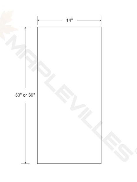 RTA 33"W x 39"H Kitchen Wall Cabinet with Double Doors and Two Shelves in Snow White Inset Shaker
