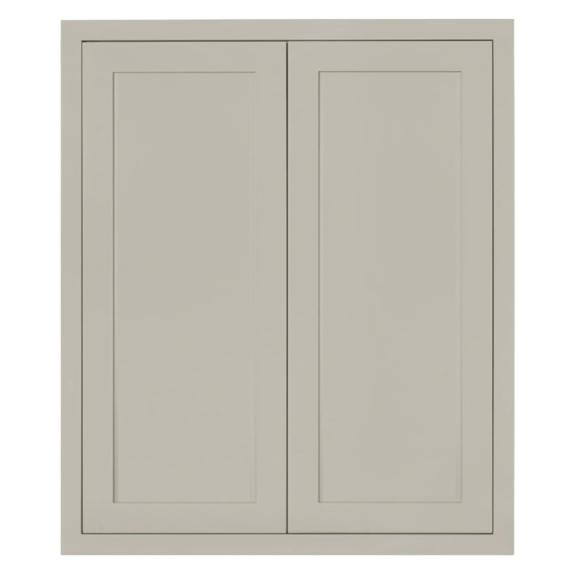 RTA 33"W x 39"H Kitchen Wall Cabinet with Double Doors and Two Shelves in Tuscan Grey Inset Shaker