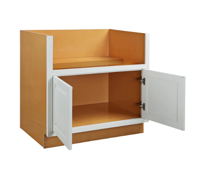 RTA 36"W Kitchen Farmhouse Sink Base Cabinet with Double Doors in Vintage White Inset Raised Panel