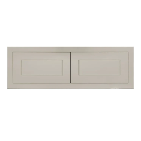 RTA 36"W x 12"H Kitchen Wall Appliance Cabinet with Double Doors in Tuscan Grey Inset Shaker