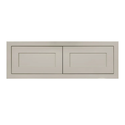 RTA 36"W x 12"H Kitchen Wall Appliance Cabinet with Double Doors in Tuscan Grey Inset Shaker